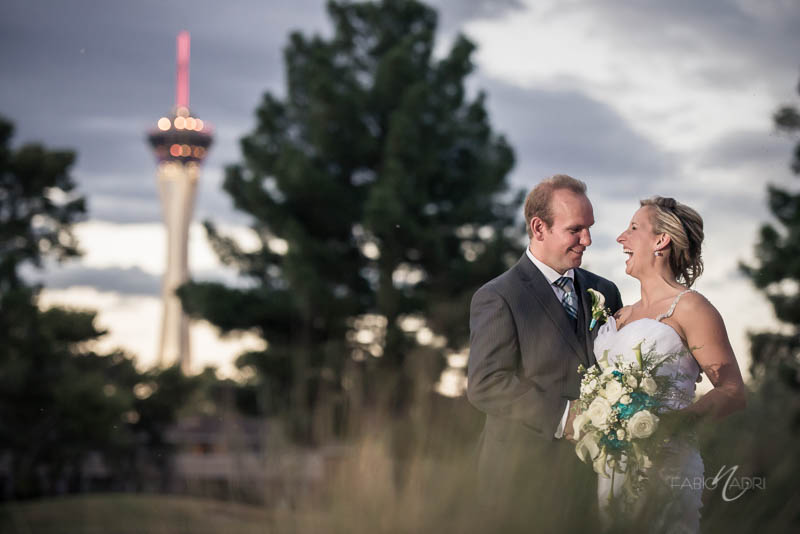Bride groom photo Stratosphere tower