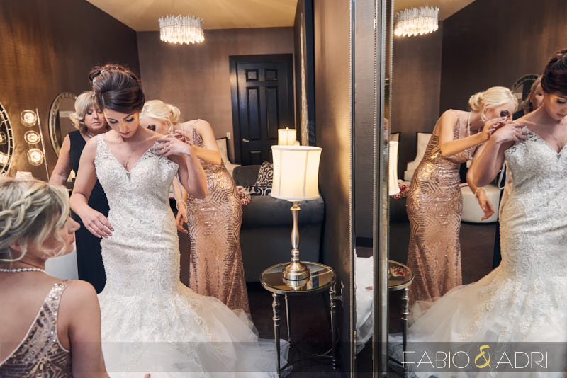 Bride Getting Ready Reflection Bay Bridal Suite